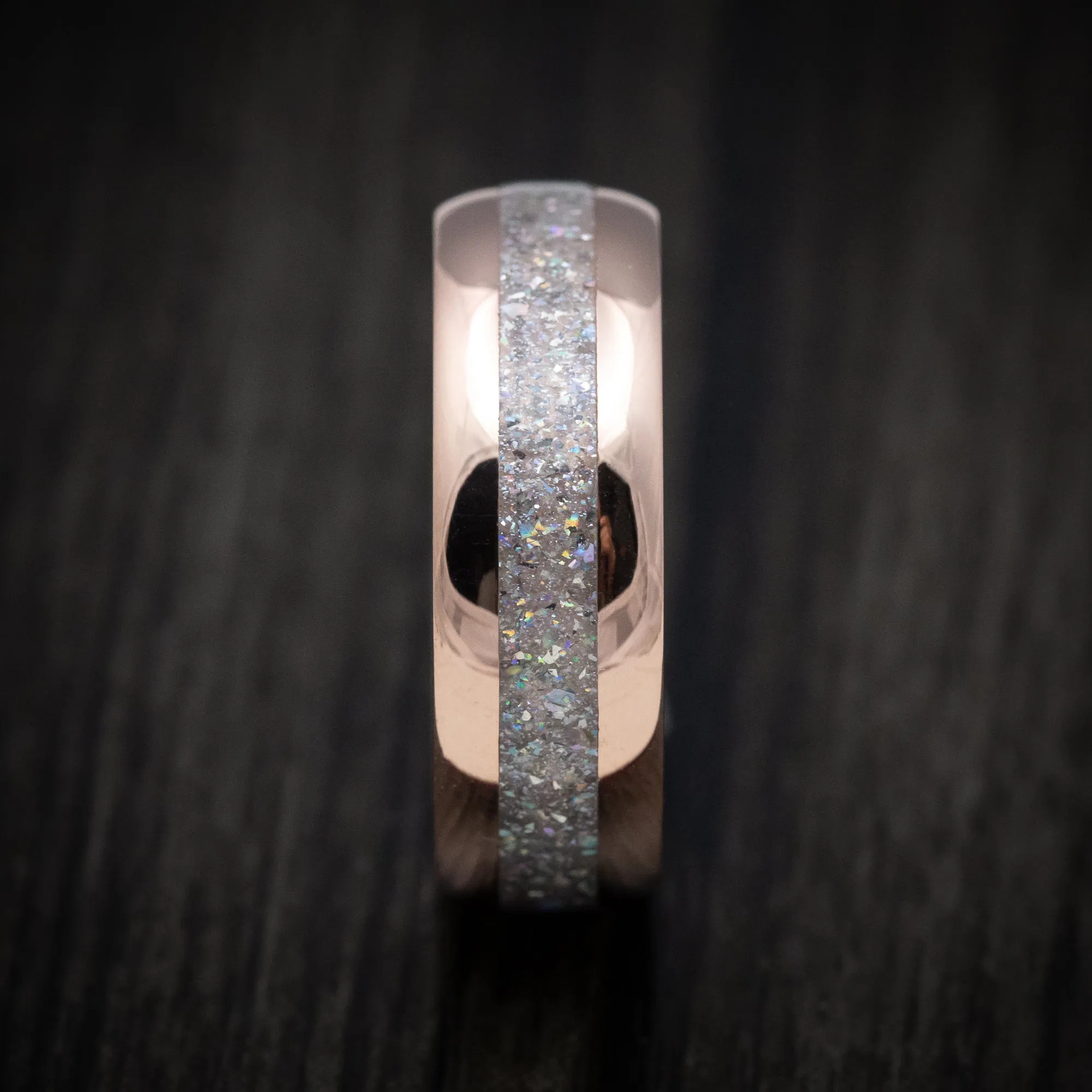 14K Gold and DiamondCast Inlay Men's Ring Custom Made