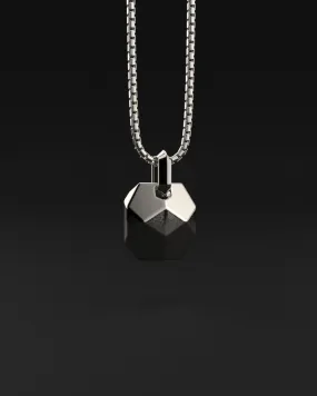 18k Solid White  Gold Pendant | Geom