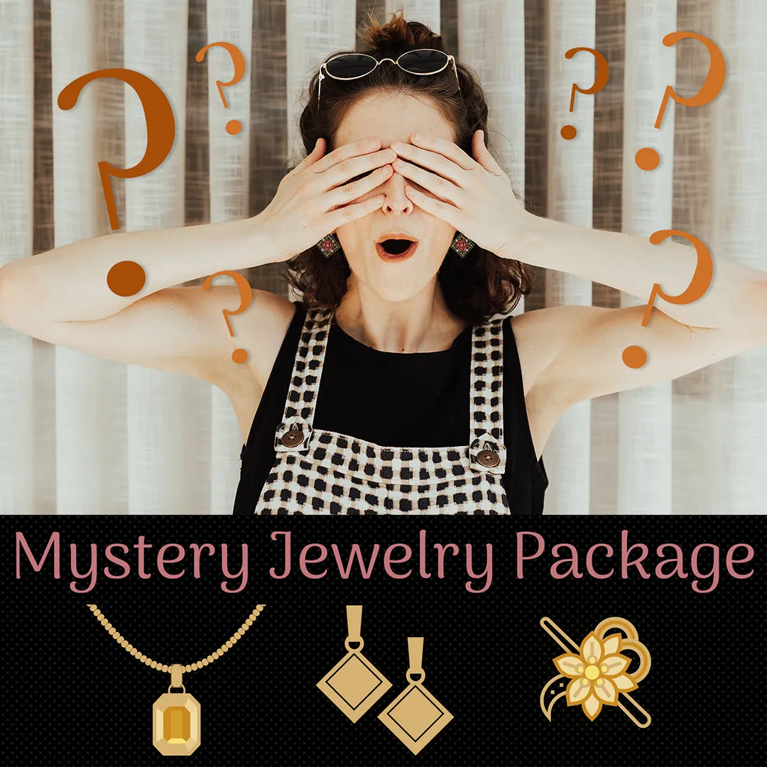 1928 Jewelry $50.00 Value Mystery Jewelry Package One Necklace, One Earring and One Brooch