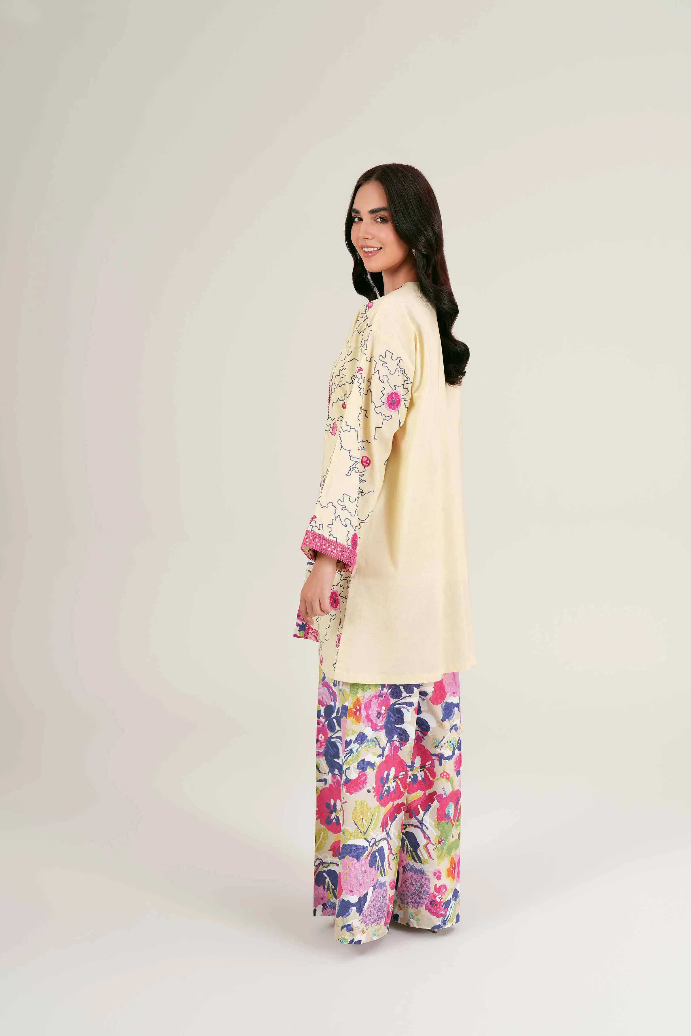 2 Piece - Digital Printed Embroidered Suit - 42402074