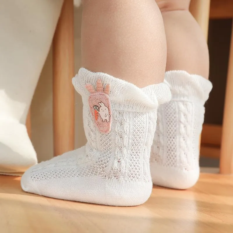 3-Pairs Baby Thin Mesh Anti-slip Socks