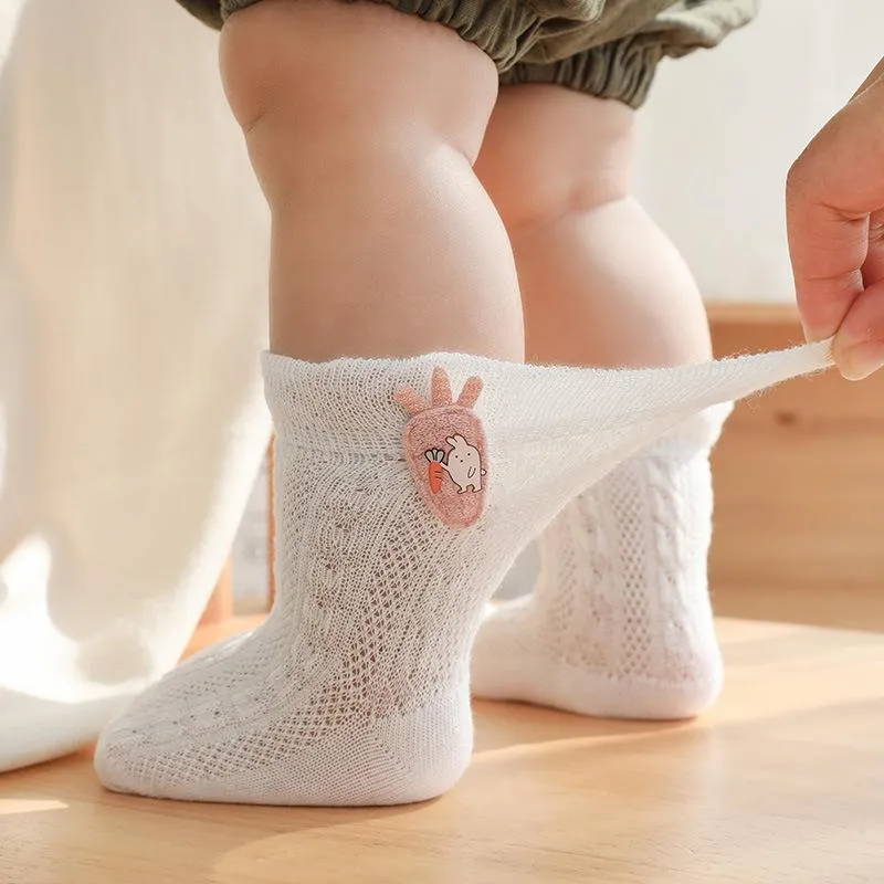 3-Pairs Baby Thin Mesh Anti-slip Socks