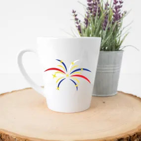 4th of July Fireworks Latte Mug (12 oz.)