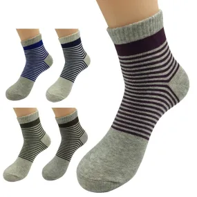 5 Pairs Lot Outdoor Casual Cotton Stripped Ankle Socks for Men