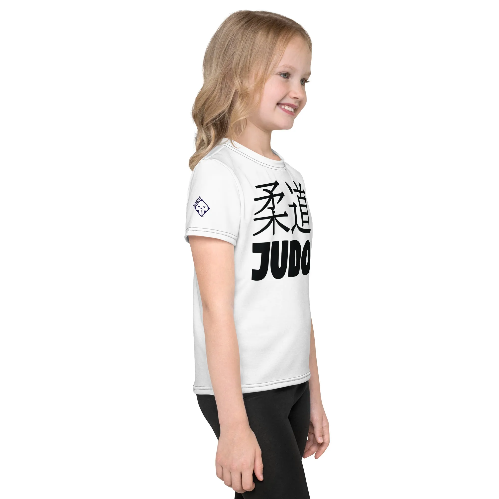 Active and Stylish: Girl's Short Sleeve Classic Judo Rash Guard - Snow