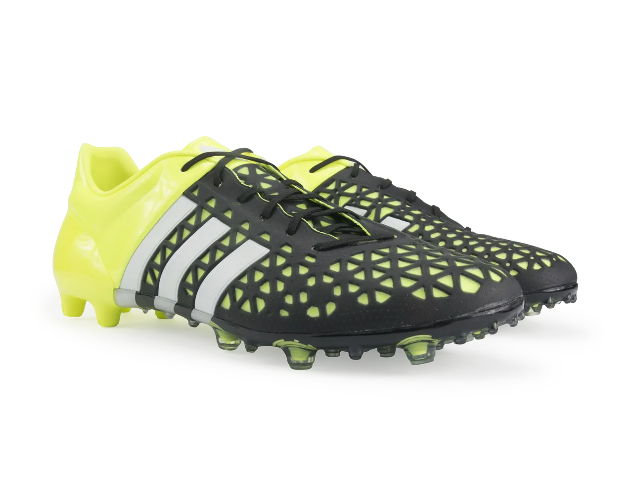 adidas Men's ACE 15.1 FG/AG Black/Night Metallic/Solar Yellow