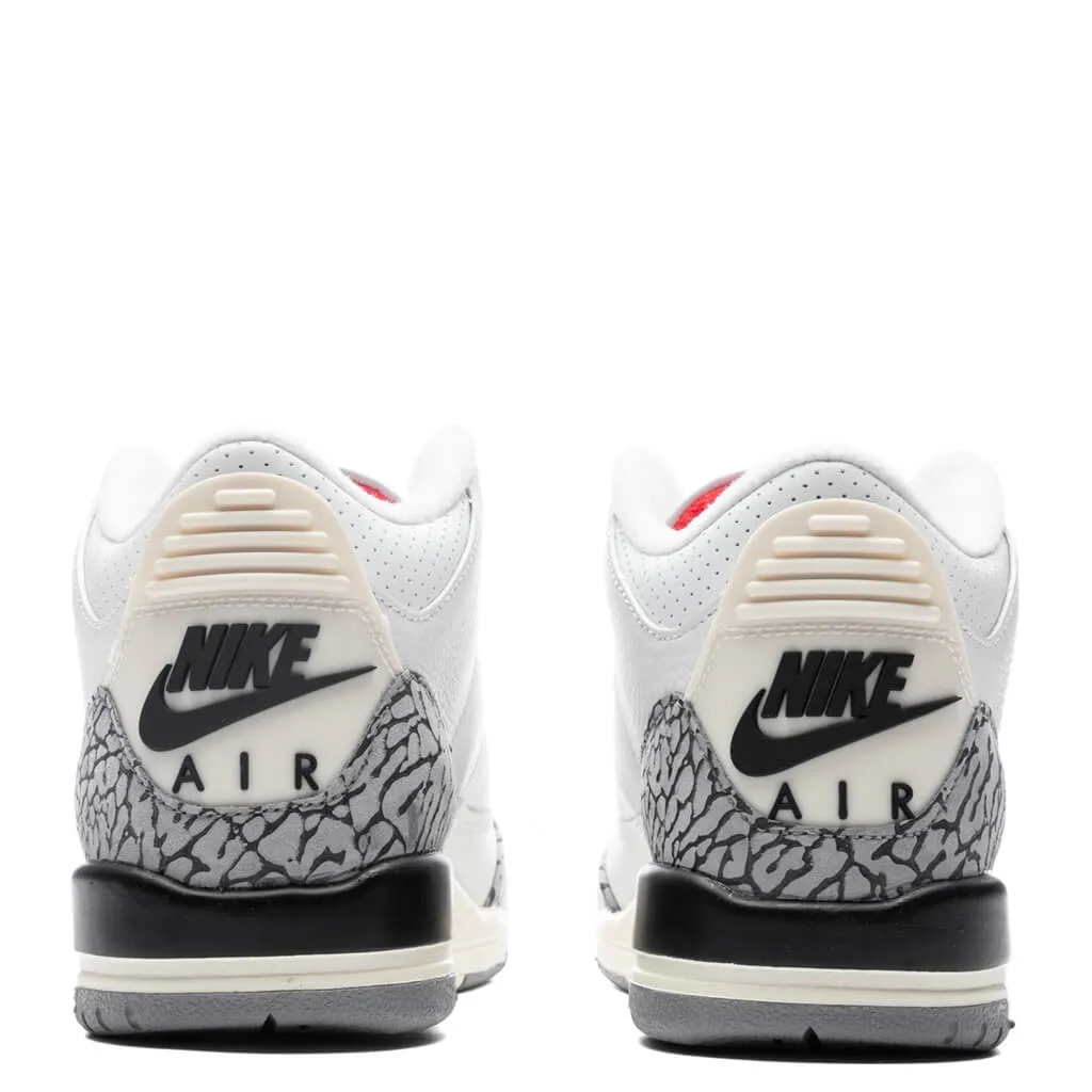 Air Jordan 3 Retro (GS) White Cement Reimagined - Summit White/Fire Red