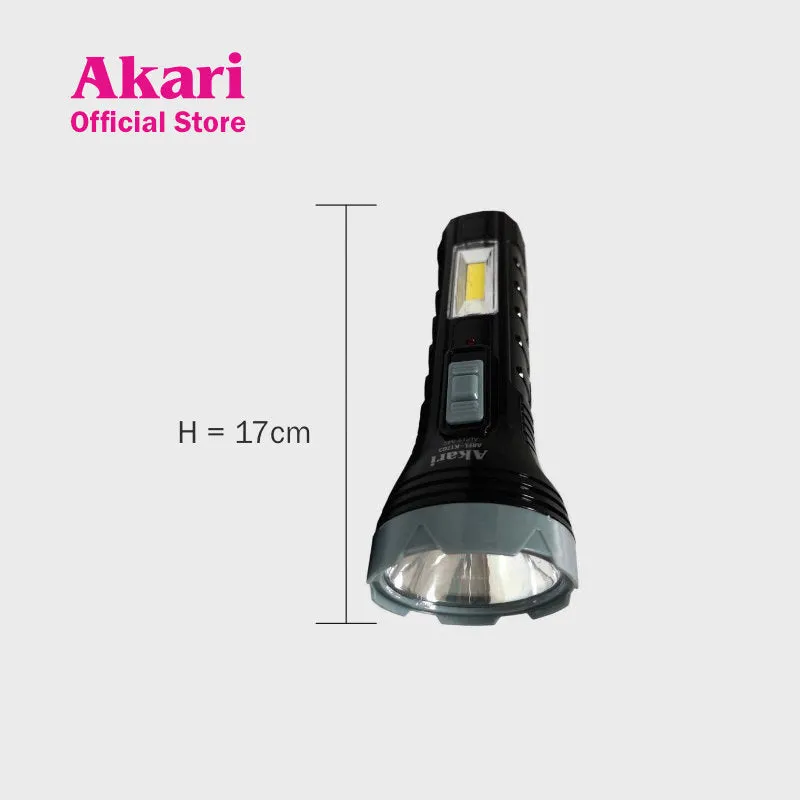 Akari 2 in 1 LED Rechargeable Solar Flashlight with sidelight (ARFL-K1703)