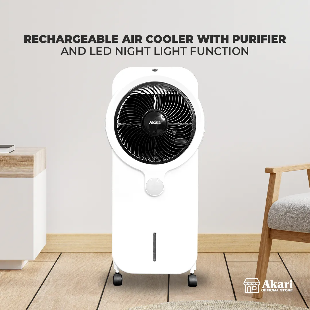 Akari Rechargeable Air Cooler with Purifier and LED Night Light (ARFC-12C)