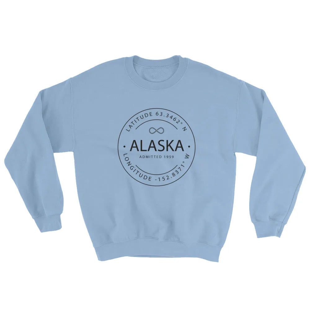 Alaska - Crewneck Sweatshirt - Latitude & Longitude