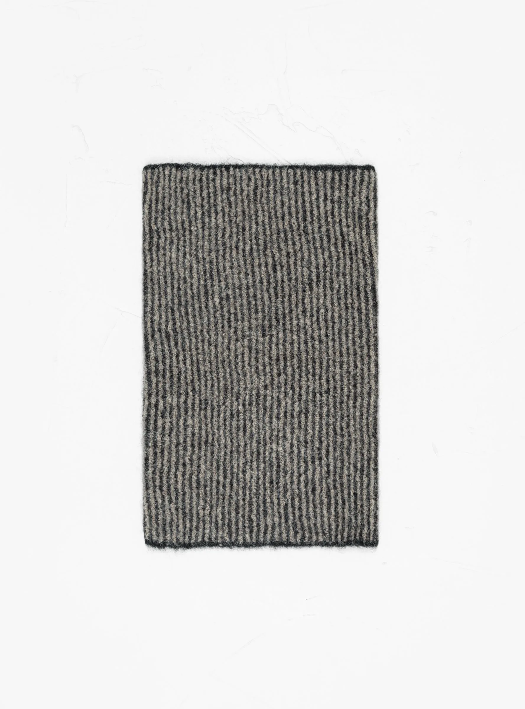 Alpaca Ring Scarf Grey Stripe