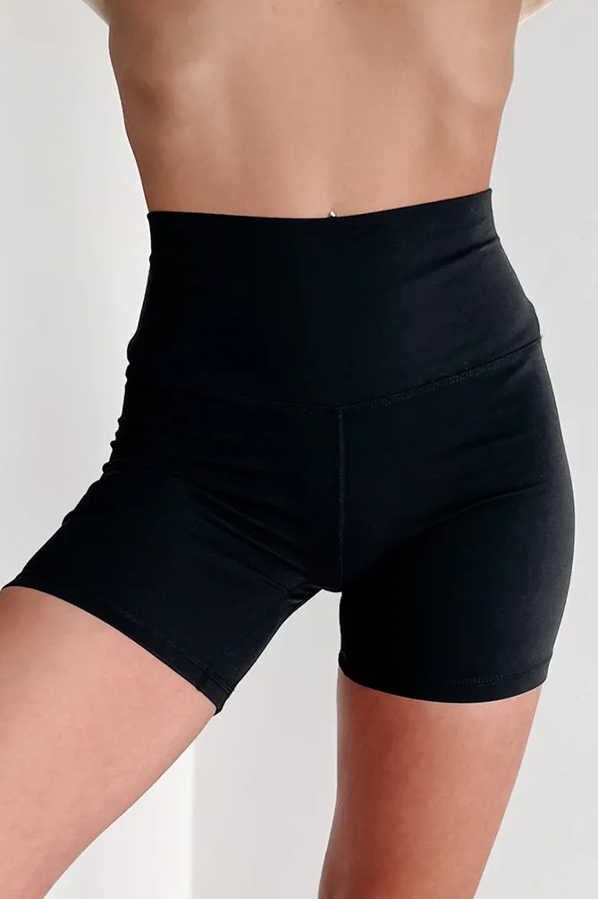 Alpha Mode Solid Biker Shorts (Black)