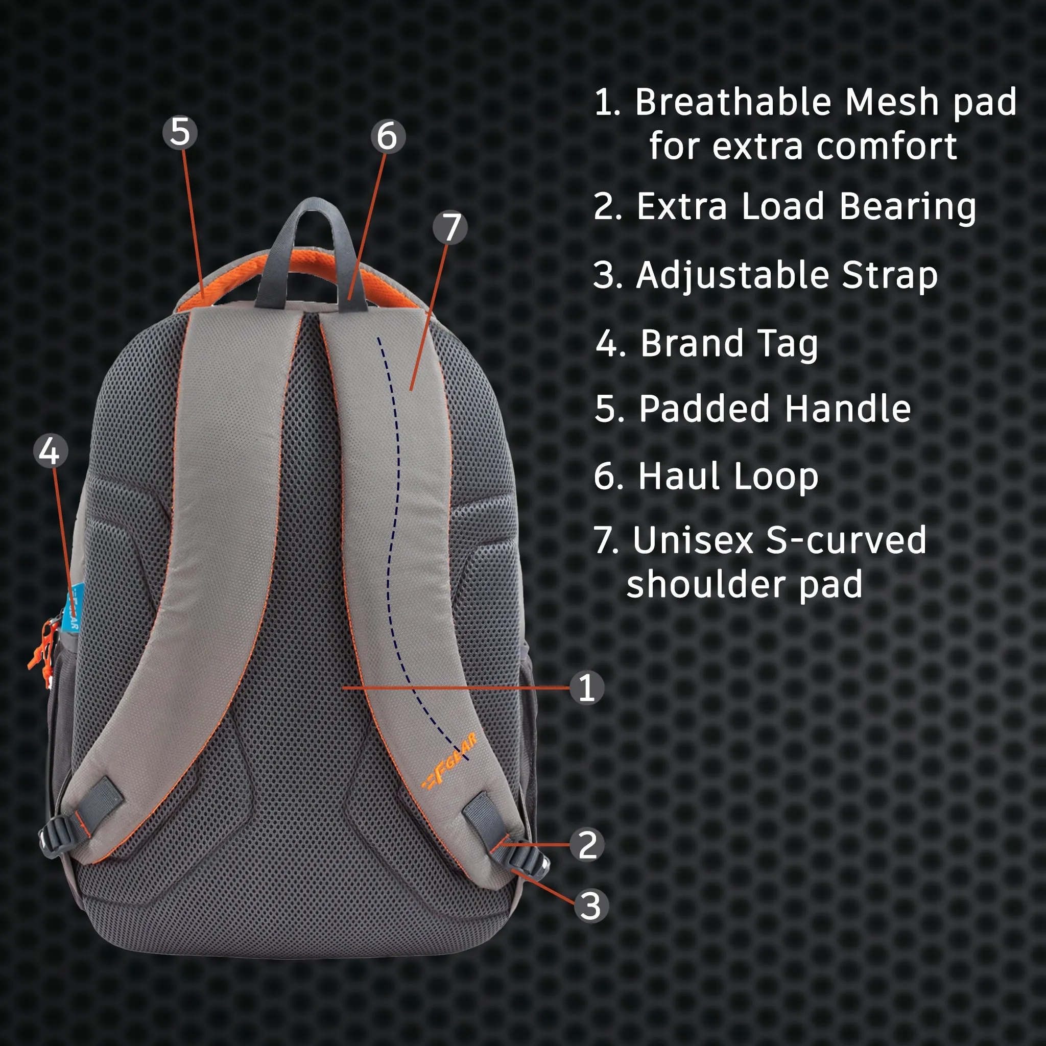 Amity 34L Grey Laptop Backpack