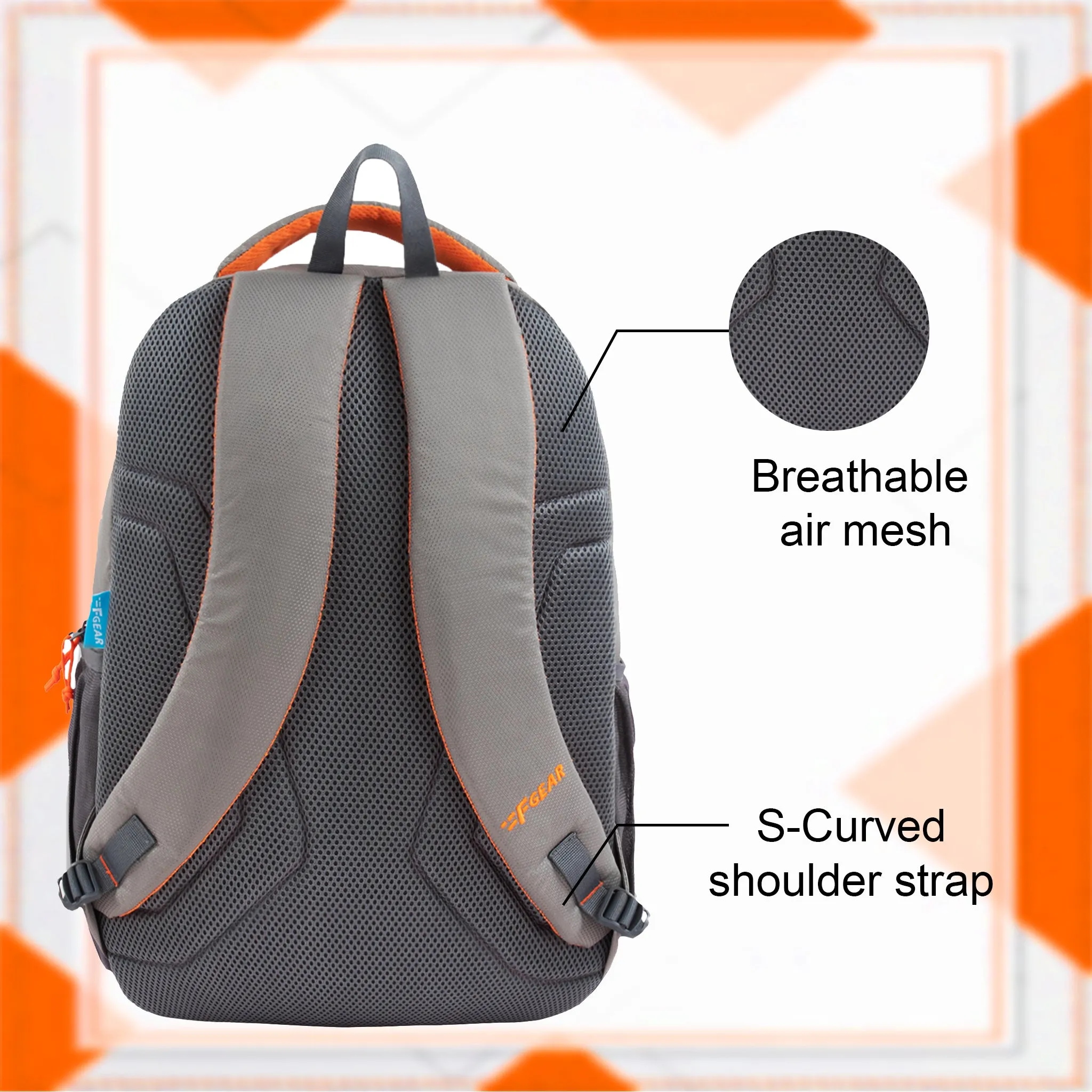 Amity 34L Grey Laptop Backpack