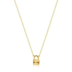 Ania Haie 14kt Gold Padlock Necklace