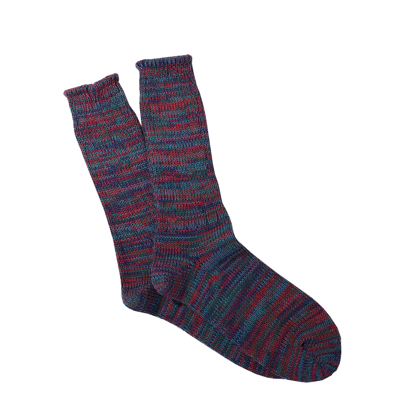 Anonymous Ism 5 Colour Mix Crew Socks Navy - ONE SIZE