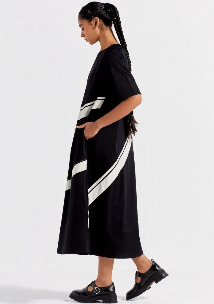 Appliqué Stripe Dress