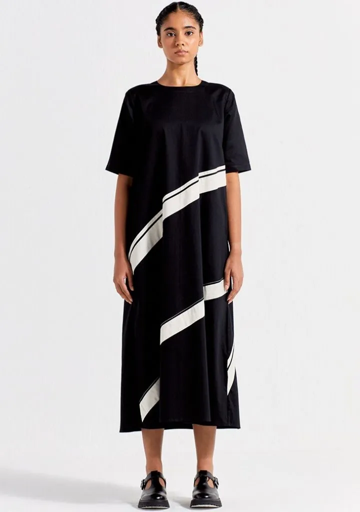 Appliqué Stripe Dress