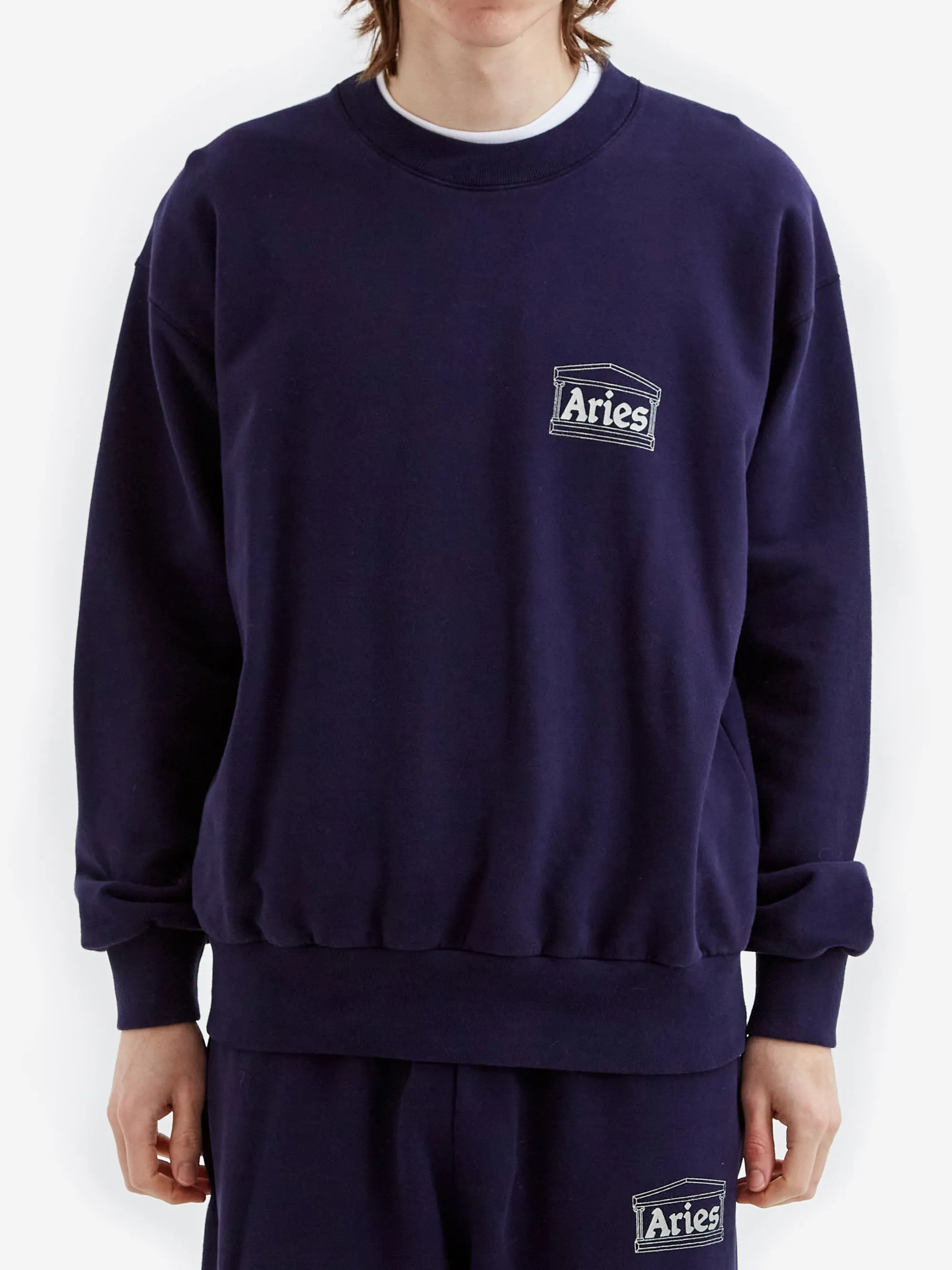 Aries Mini Temple Sweatshirt - Navy