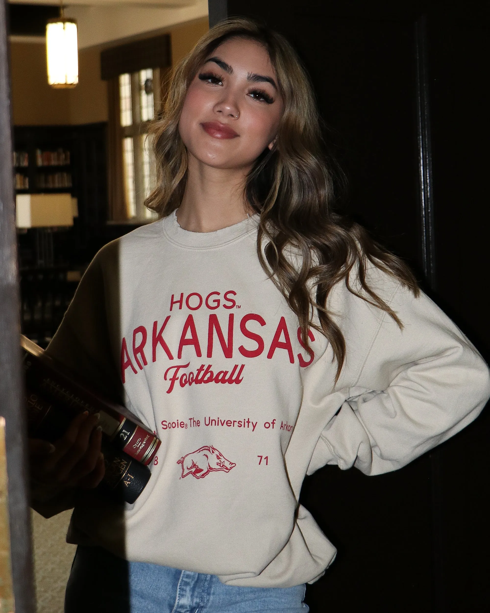 Arkansas Razorbacks Shot Off Sand Thrifted Sweatshirt