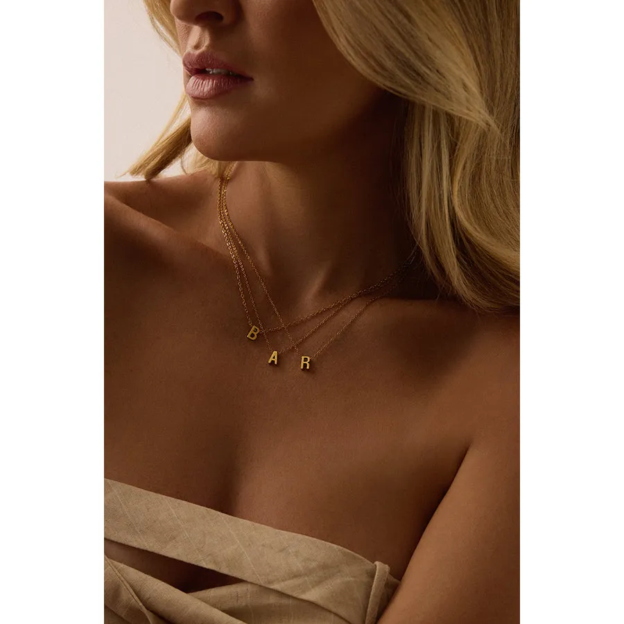 B NECKLACE - GOLD