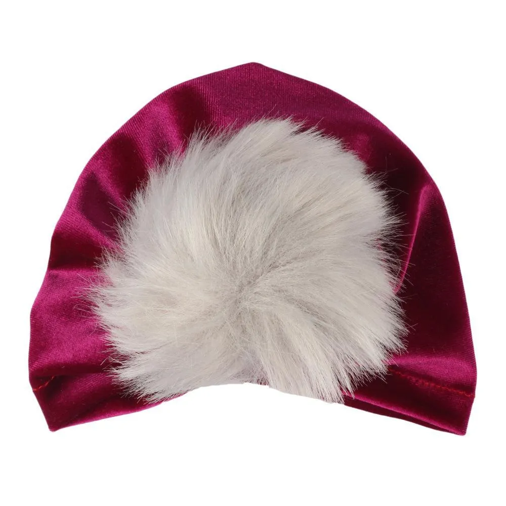 Baby Fluff Ball Hat Headband