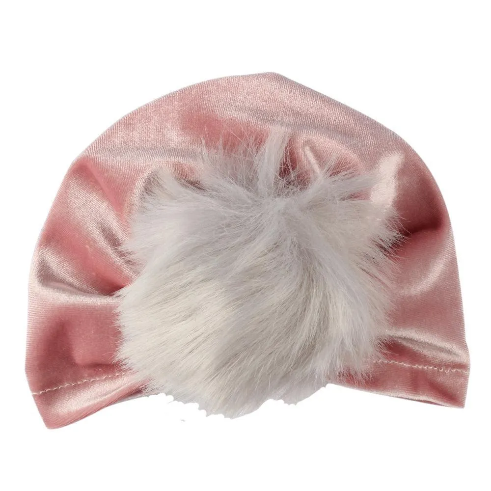 Baby Fluff Ball Hat Headband