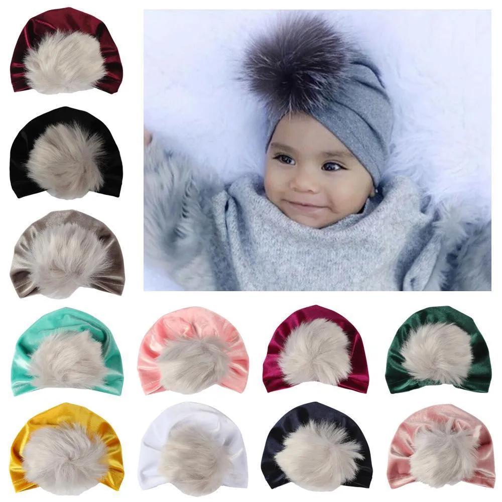 Baby Fluff Ball Hat Headband