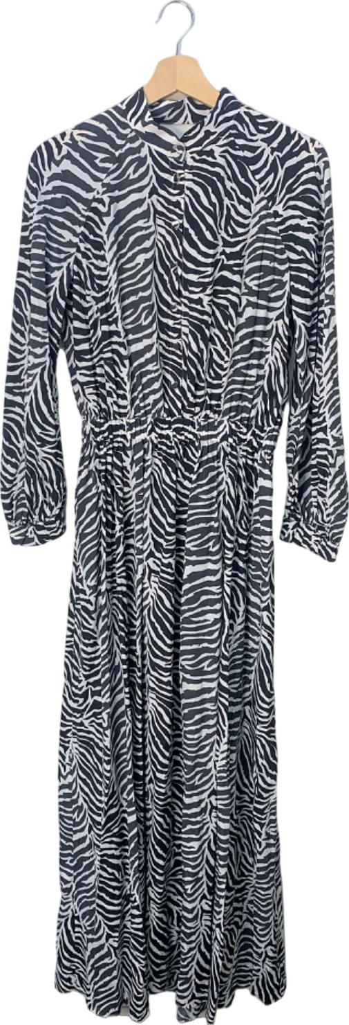 Baia Black and White Zebra Print Tallat Dress UK 12