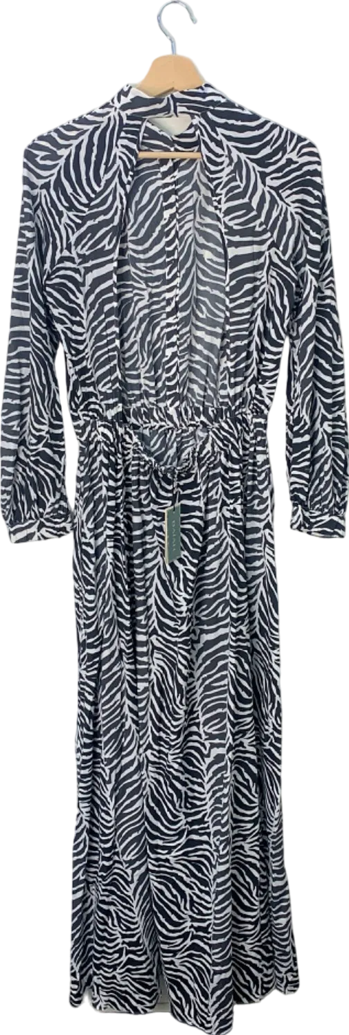 Baia Black and White Zebra Print Tallat Dress UK 12