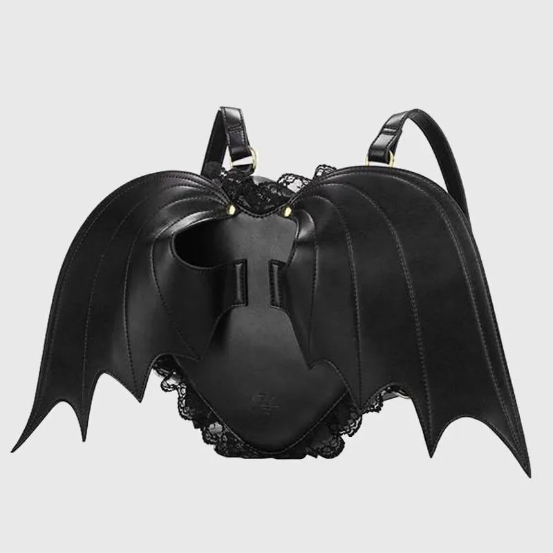 Bat Wings Leather Backpack