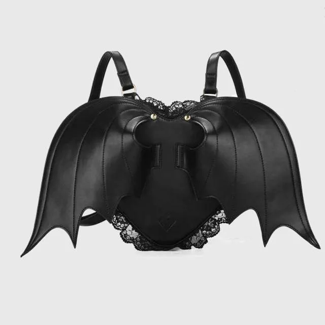 Bat Wings Leather Backpack