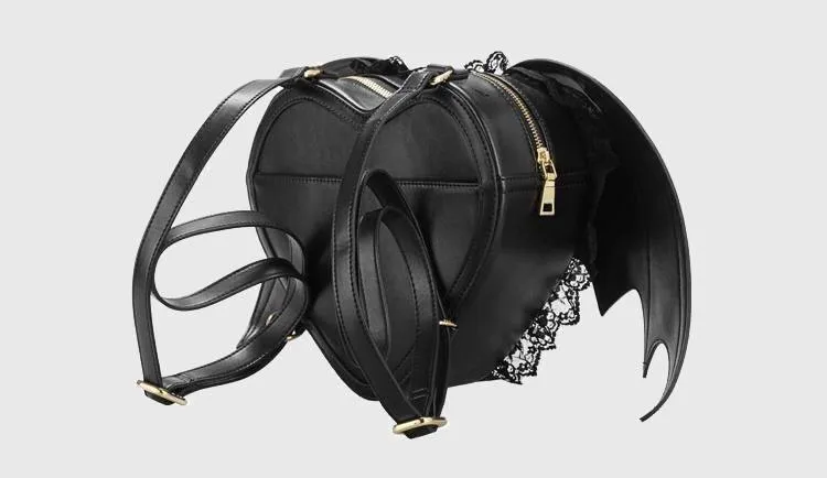 Bat Wings Leather Backpack