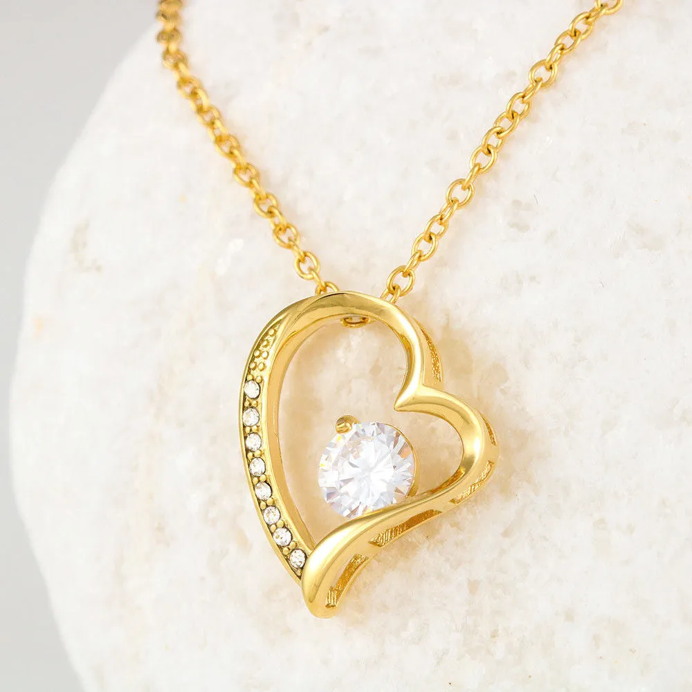 Beautiful Gifts For Valentine's Day Heart Pendant Necklace With Cubic Zirconia Stone