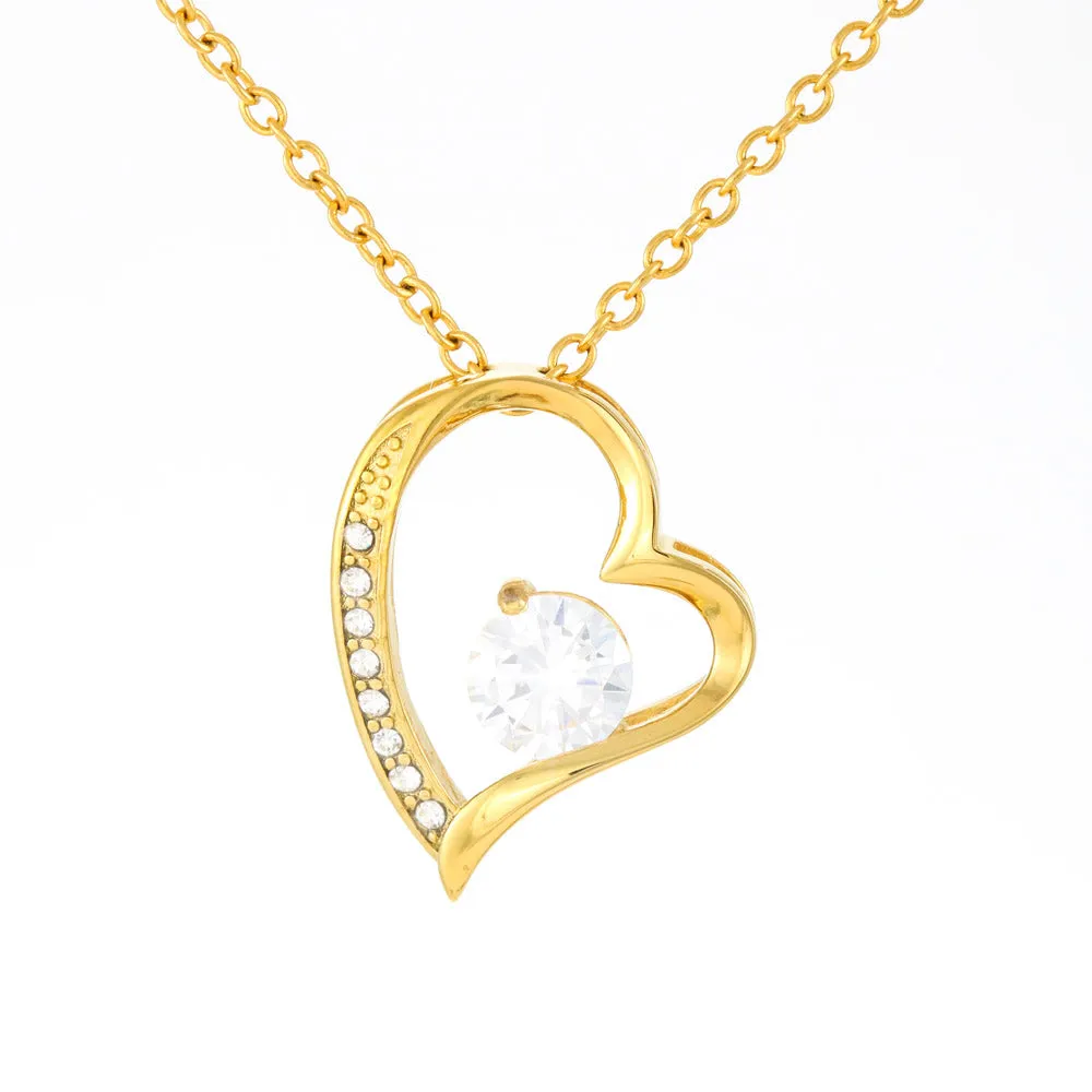 Beautiful Gifts For Valentine's Day Heart Pendant Necklace With Cubic Zirconia Stone