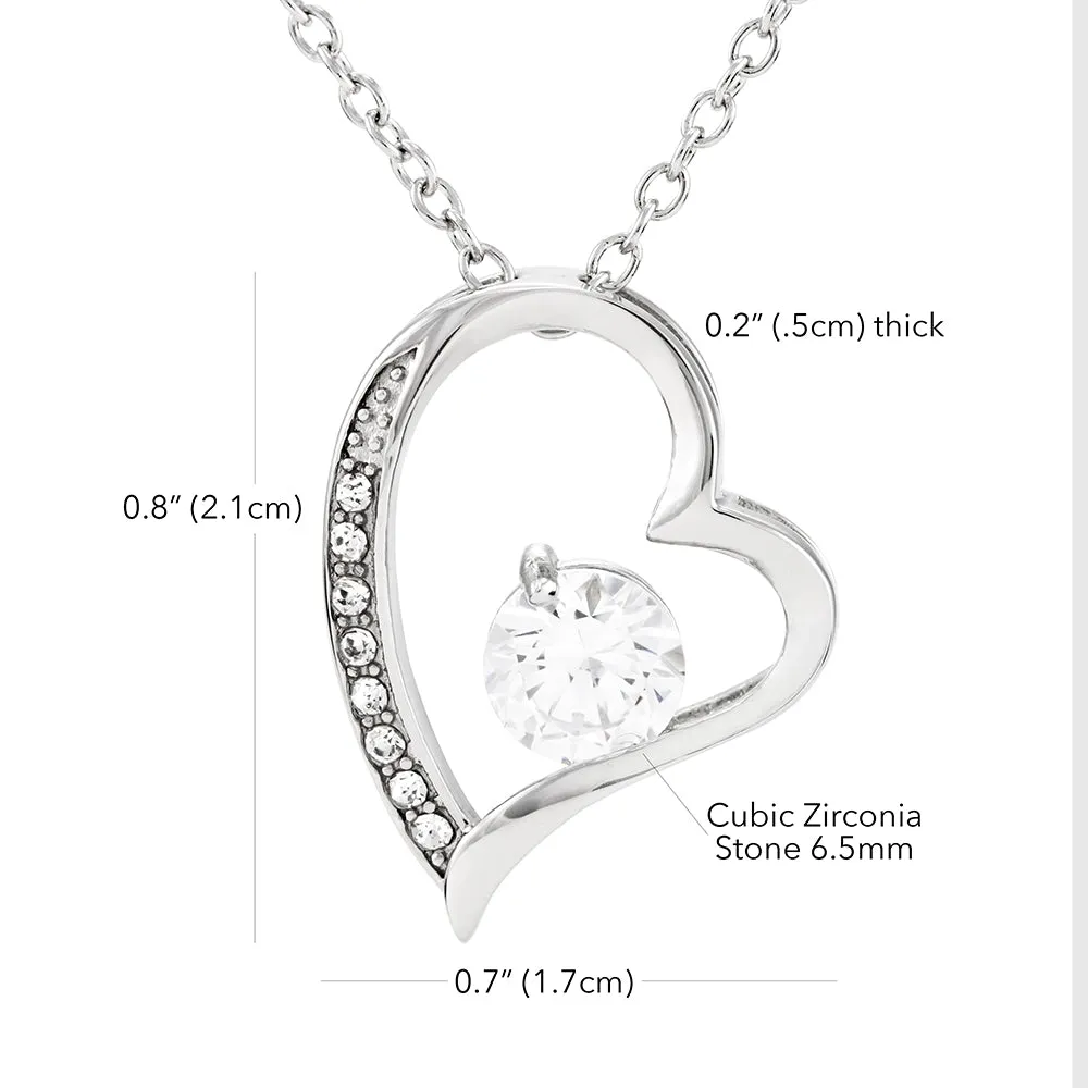 Beautiful Gifts For Valentine's Day Heart Pendant Necklace With Cubic Zirconia Stone