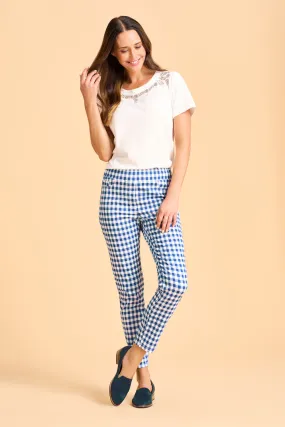 Bengajean® 7/8th Skinny Leg - Azure Gingham