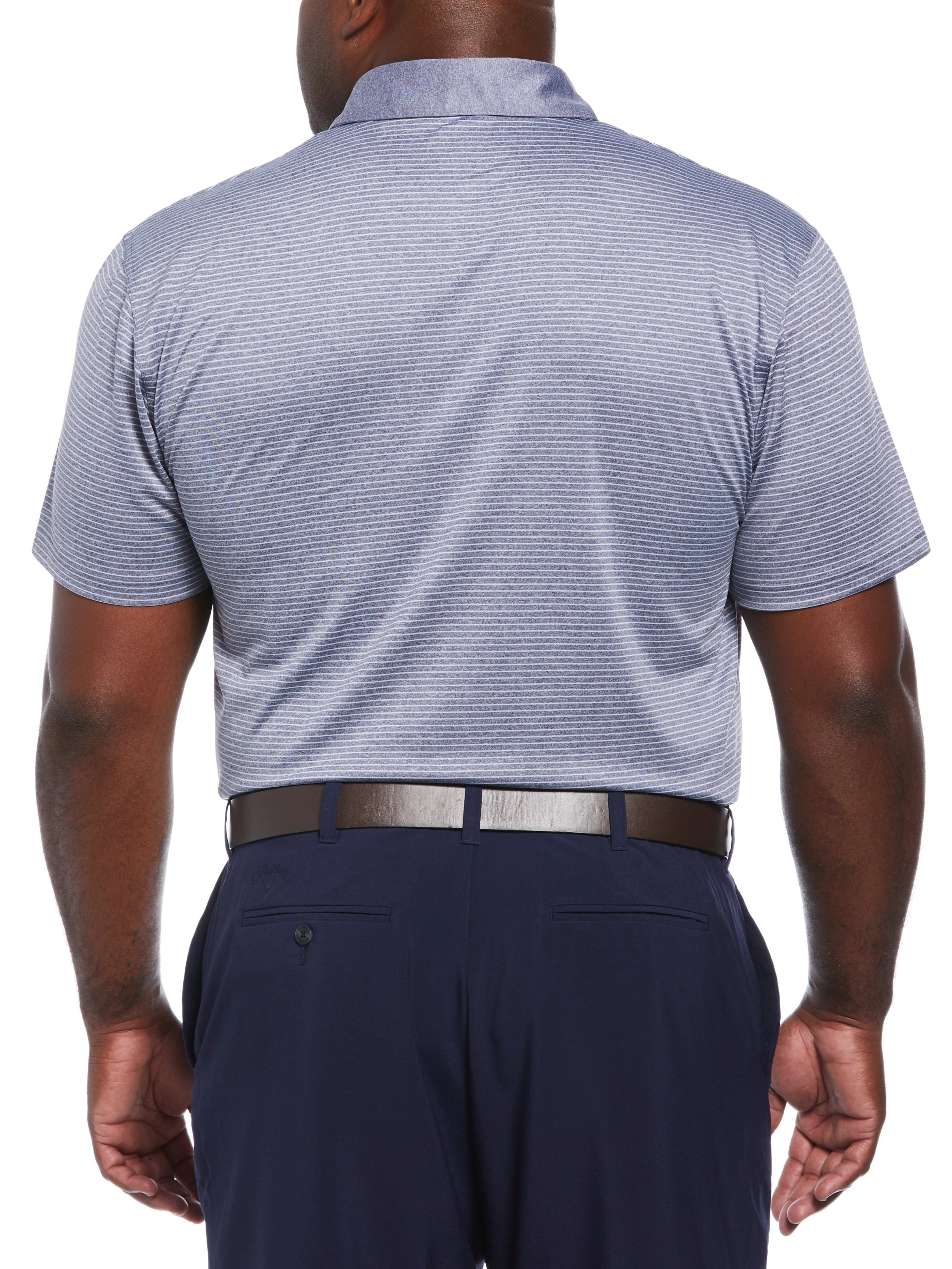 Big & Tall Heather Micro Stripe Golf Polo