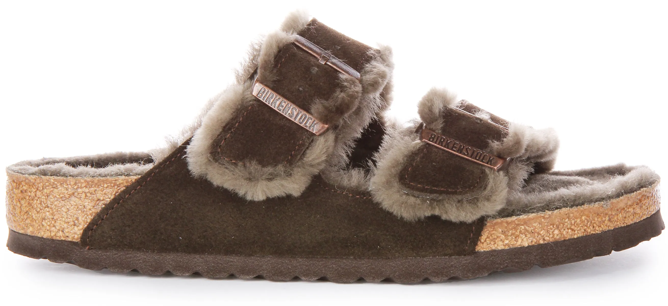 Birkenstock Arizona Shearling In Moca | Regular Fit