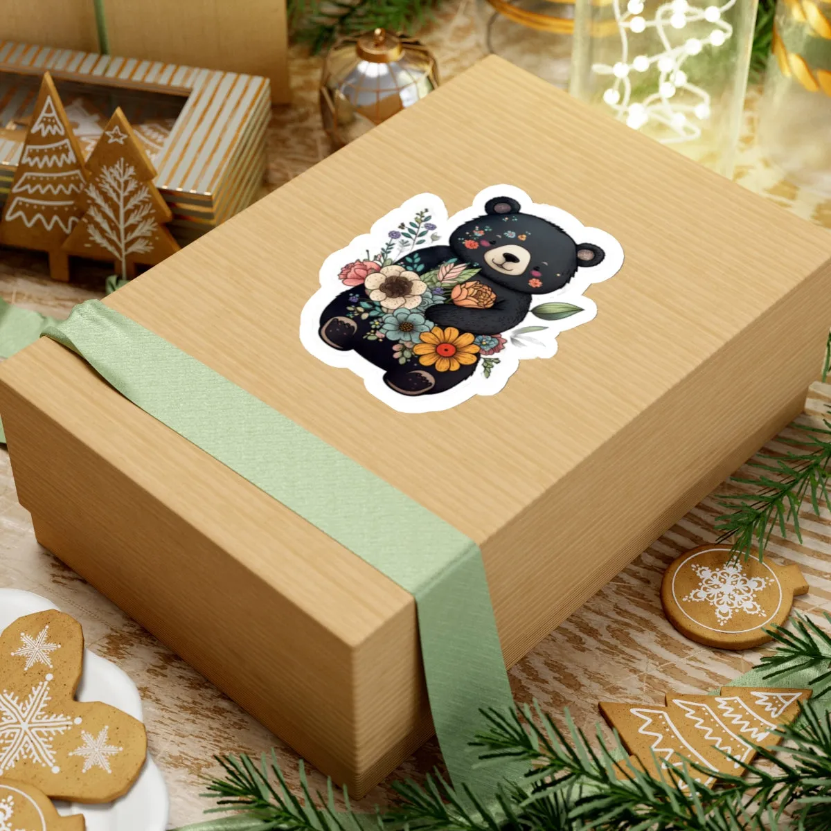 Black Bear Sweetness - Kiss-Cut Stickers