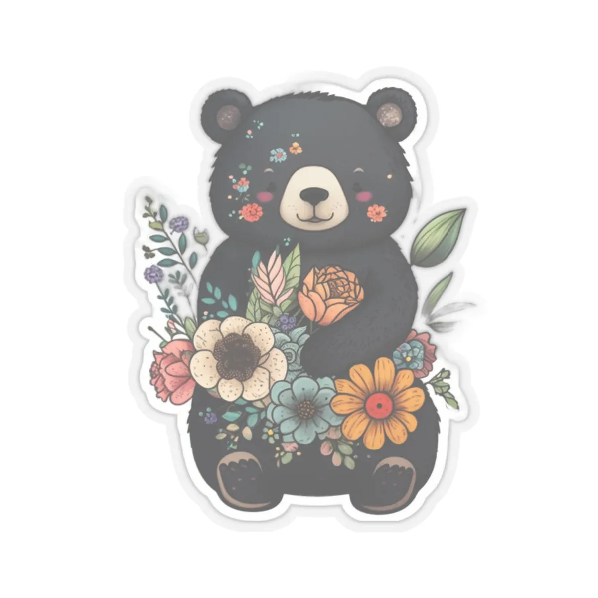 Black Bear Sweetness - Kiss-Cut Stickers