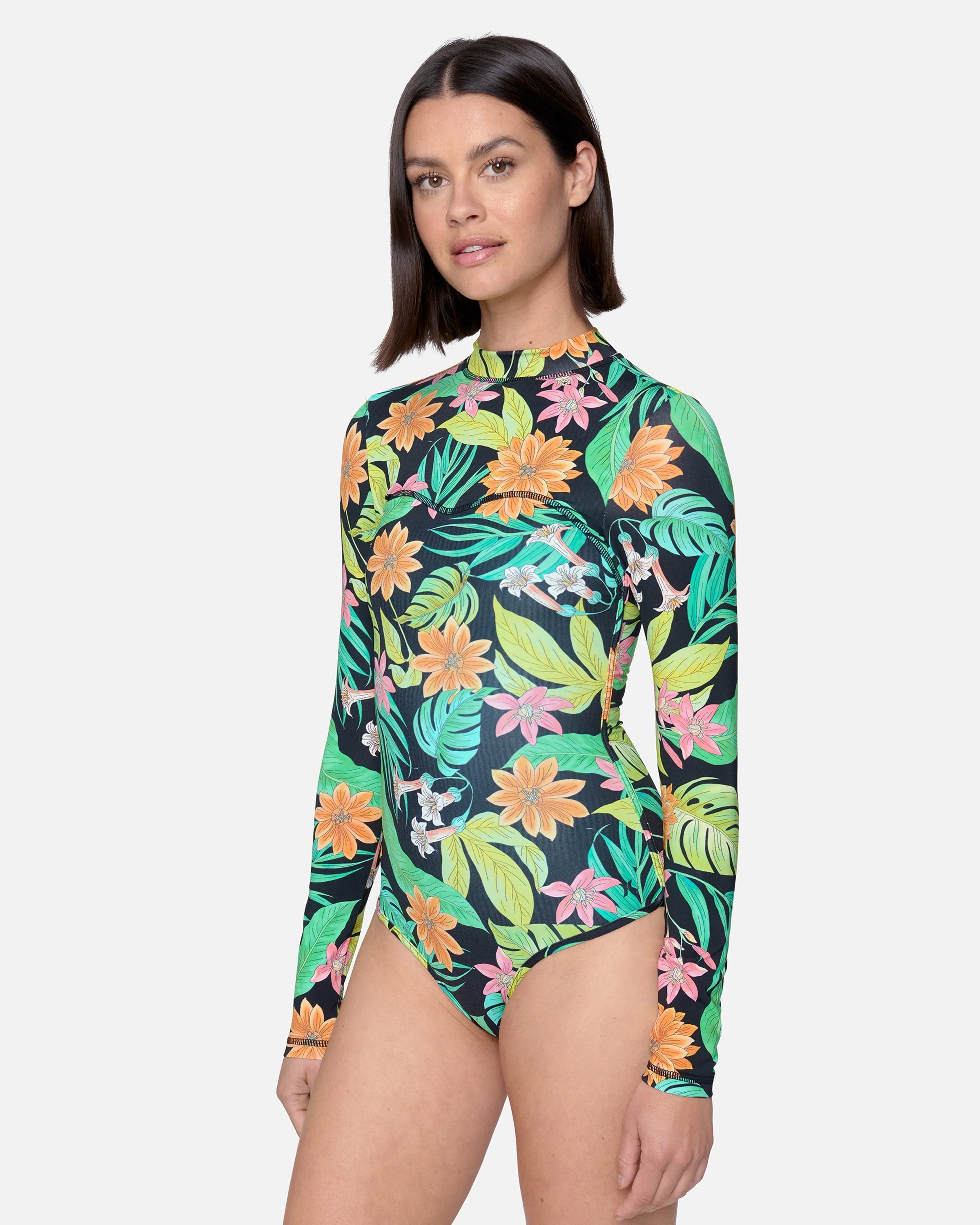 Bloom Wash Zip Back Cheeky Surfsuit