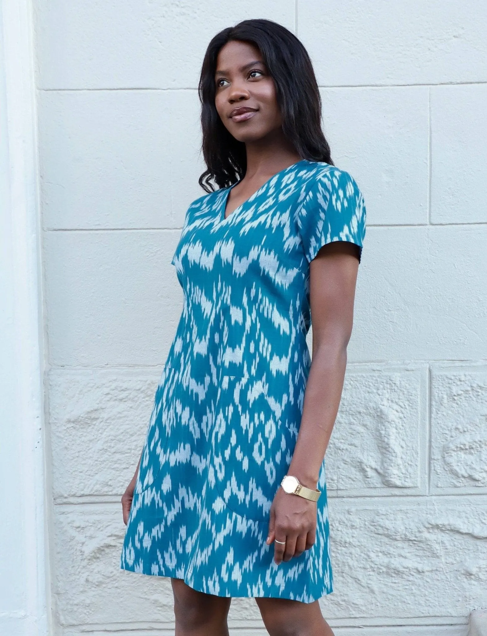 Blue Coral Dress- FINAL SALE