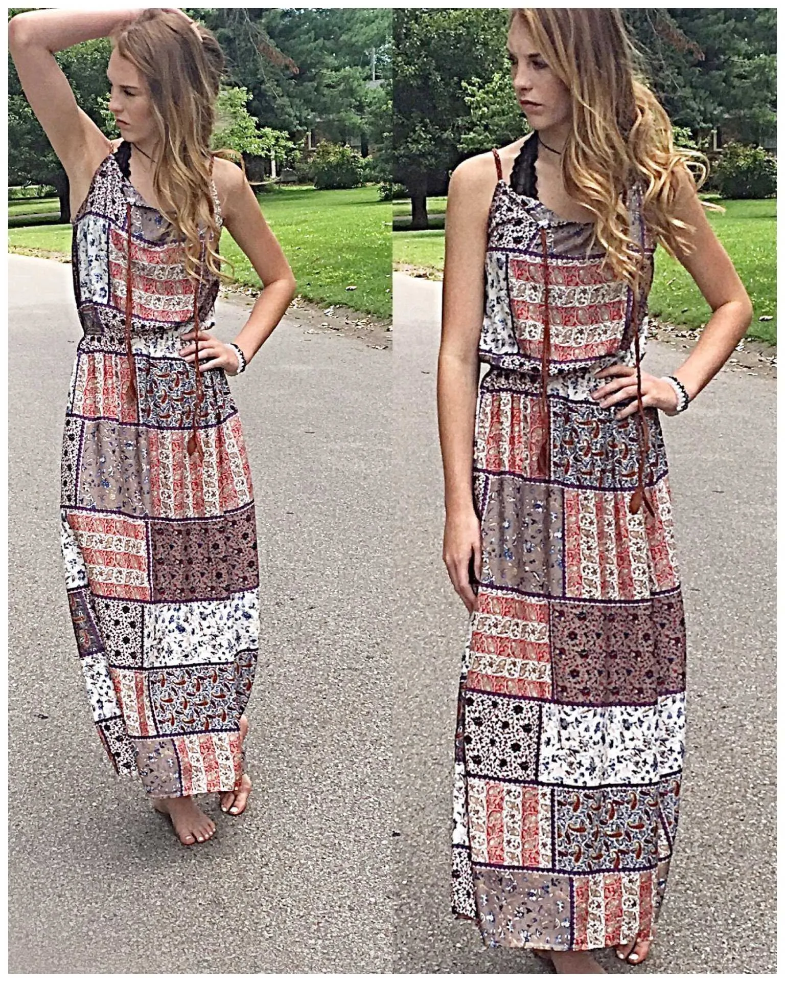 Boho Chic Patchwork Maxi