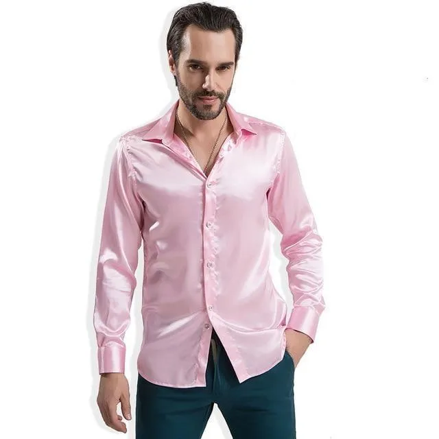 Bolan Satin Silk Shirt For Men