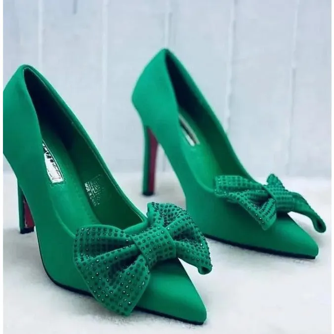 Bowknot Rhinestone Heels