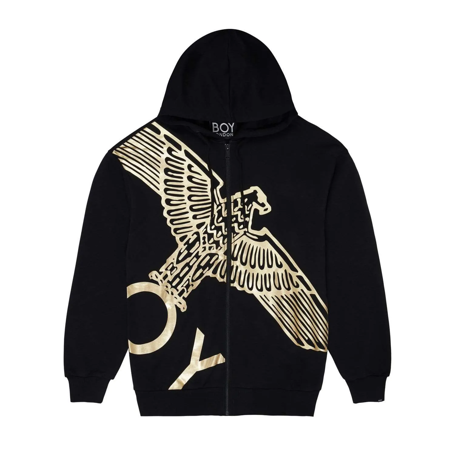 BOY WINGSPAN ZIP HOODIE - BLACK/GOLD