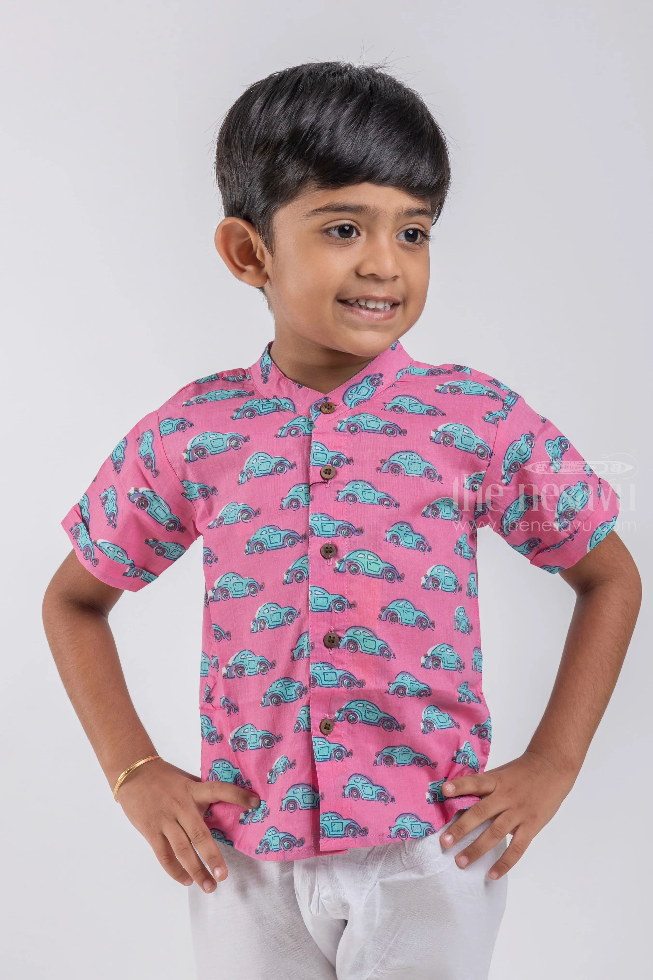 Boys' Casual Mul Mul Shirt | Pure Cotton | Nesavu | Stylish & Comfortable Indie Wear