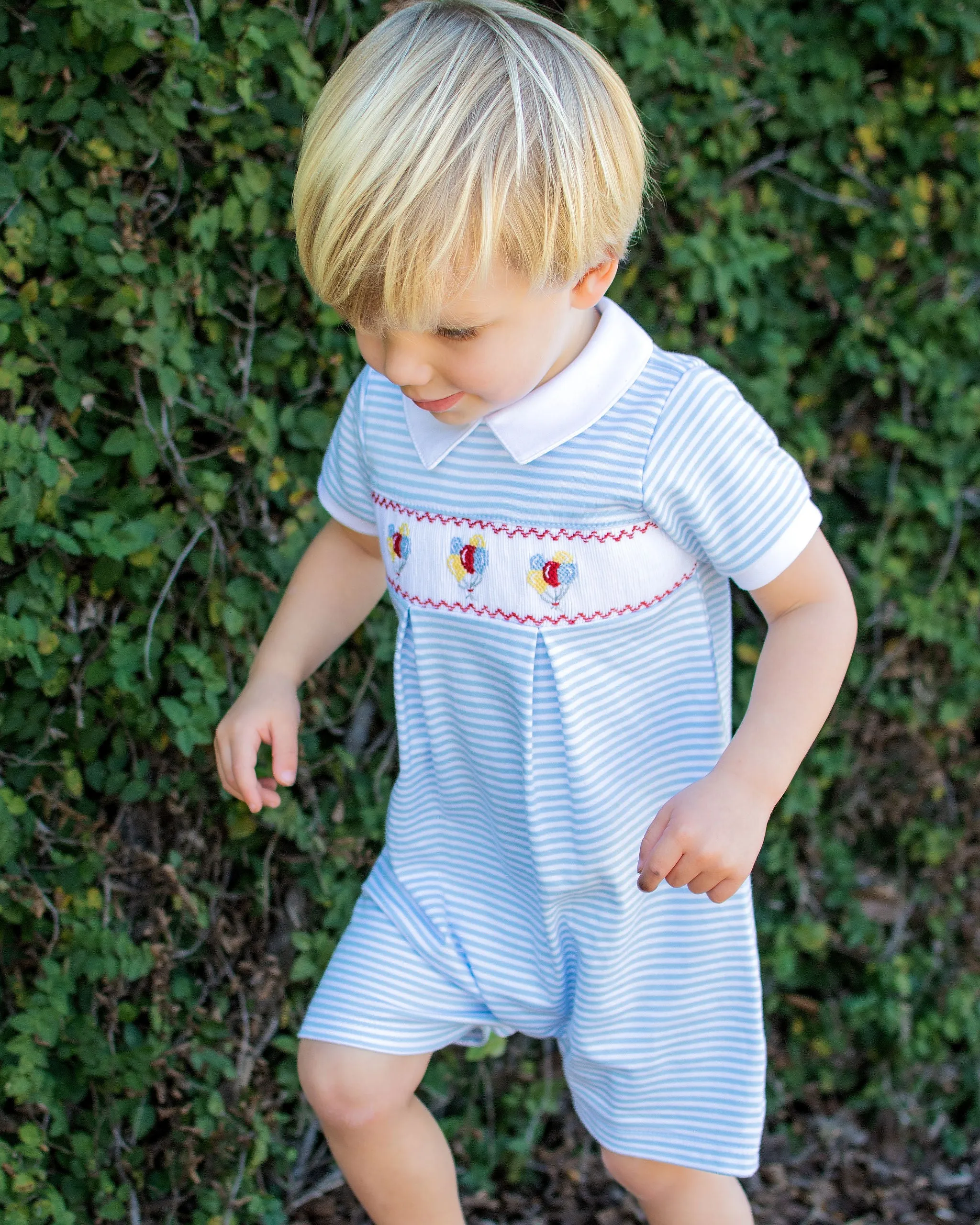 Boys "Birthday" Pima Cotton Romper