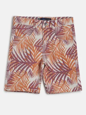 Boys Regular Fit Multi Color Tropical Print Shorts